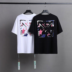 OFF WHITE Cartoon Colorful Arrow Pattern T-Shirts