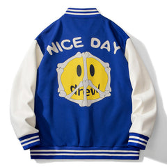Drew House Baseball Jacket-Blue