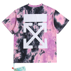OFF WHITE Tie-dye Solid Arrows crewneck pullover T-shirts