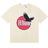 Rhude Black dove lettering print T-Shirts