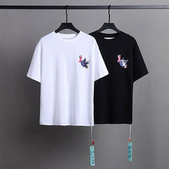 OFF WHITE Cartoon Colorful Arrow Pattern T-Shirts