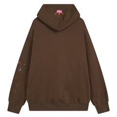Sp5der 555555 Angel Number Hoodie-Brown #8203