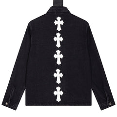 Chrome Hearts Multi-leather denim jacket