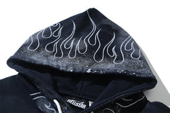 Hellstar Records Tour Flame Print Hoodie
