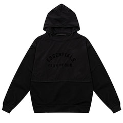 Fear Of God Essentials Letter Logo Splicing Hoodie