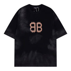 Balenciaga Logo Embroidered Printed T-Shirt Oversize