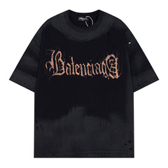 Balenciaga Heavy Metal Artwork  T-Shirt Black Oversize