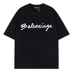 Balenciaga Logo Print Cotton T-shirt Oversize