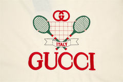 GUCCI Embroidered Tennis Racquet T-Shirt Oversized