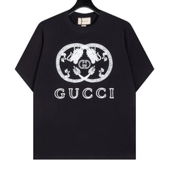 GUCCI Double Dragon Print T-Shirt Oversized