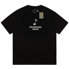 Balenciaga Musical Note Portrait Print T-Shirt Oversize