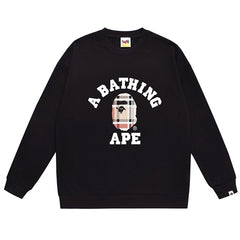 BAPE Ape Head Plaid Pattern Print Sweatshirt