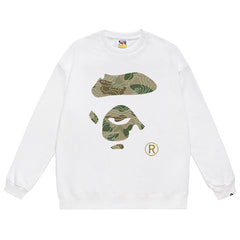 BAPE Ape Head Camo Pattern Print Sweatshirt