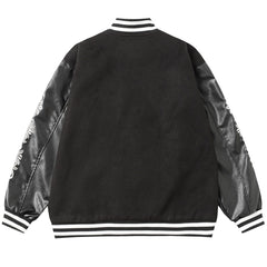 Chrome Hearts Classic Sanskrit Cross Embroidery Baseball Jacket