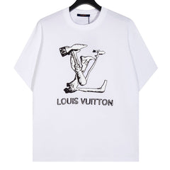 Louis Vuitton Hammer Pattern Print T-Shirt Oversized