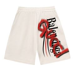 Balenciaga x Gucci Letter Printed Shorts Oversize