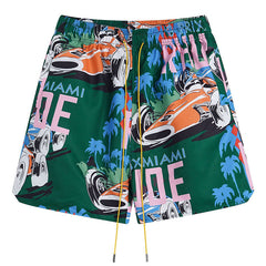 RHUDE Linen Grand Prix Shorts