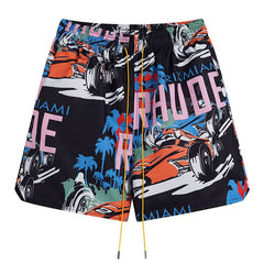 RHUDE Linen Grand Prix Shorts