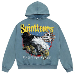 SAINT MICHAEL Eagle Graphic Printed Hoodies