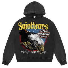 SAINT MICHAEL Eagle Graphic Printed Hoodies