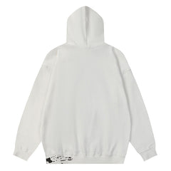 Maison Margiela Paint Effect Logo Loopback Hoodie