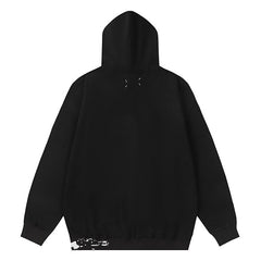 Maison Margiela Paint Effect Logo Loopback Hoodie