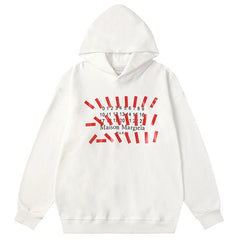 Maison Margiela Cotton Numbers Tape Print Hoodie