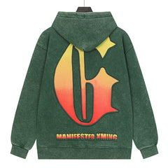 Godspeed Skull Pattern Printed Hoodie