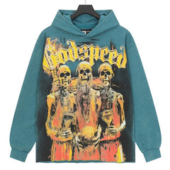 Godspeed Skull Basketball Player Hoodie
