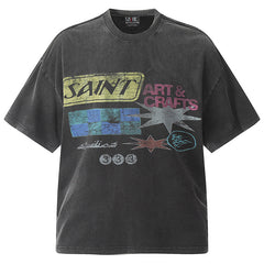 Saint Michael Retro Printed Washed T-Shirts