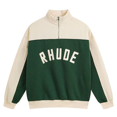 RHUDE Contrast Varsity Cotton Sweatshirt