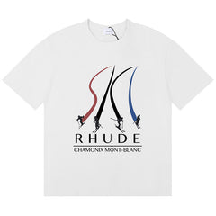 RHUDE Chamonix Mont-Blanc Printed T-Shirt