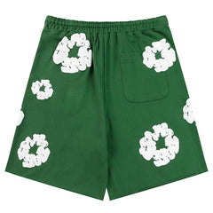 Denim Tears Cotton Wreath Sweat Shorts Green