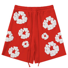 Denim Tears Cotton Wreath Sweat Shorts Red