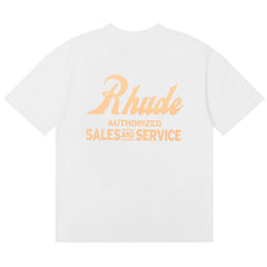 RHUDE Authorized Slogan Letters Printed T-Shirt