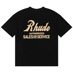 RHUDE Authorized Slogan Letters Printed T-Shirt