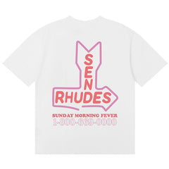 RHUDE Sunday Morning Fever Printed T-Shirt