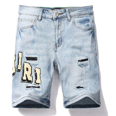 Amiri Logo Denim Shorts #2007