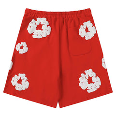 Denim Tears Cotton Wreath Sweat Shorts Red