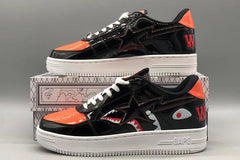 A Bathing Ape Bape Sta Low Mad Shark Black Orange