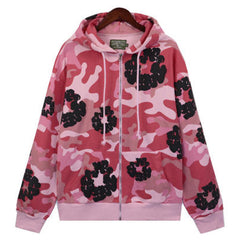 Denim Tears Cotton Wreath Camouflage Zipper Hoodie