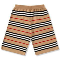 Burberry - Striped Merino Wool Drawstring Shorts