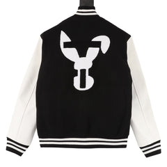 Burberry Rabbit Appliqué Technical Wool Bomber Jacket Oversize