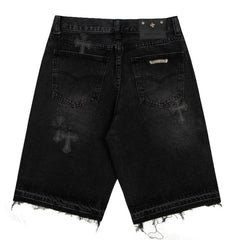 Chrome Hearts Patch Denim Shorts