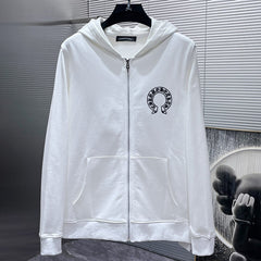 Chrome Hearts Hoodie Zipper Whtie #8162