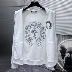 Chrome Hearts Hoodie Zipper Whtie #8162