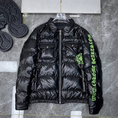 Chrome Hearts Logo Print Parka Down Jacket