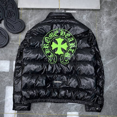 Chrome Hearts Logo Print Parka Down Jacket