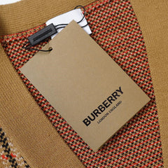 Burberry Classic Plaid Cotton Cardigan Sweater