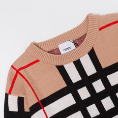 Burberry Check Technical Cotton Sweater